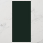 Romantische donkergroene bloemige menu , trouwmenu (Achterkant)