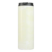Romantische donkerrode en witte bloemen thermosbeker (Achterkant)