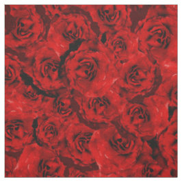Romantische donkerrode rozen stof