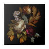 Romantische Dramatische "Oude Wereld" Bloemen 3 Tegeltje (Voorkant)