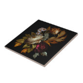 Romantische Dramatische "Oude Wereld" Bloemen 3 Tegeltje (Zijkant)