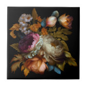 Romantische dramatische "Oude Wereld" Floral 6 Tegeltje (Voorkant)