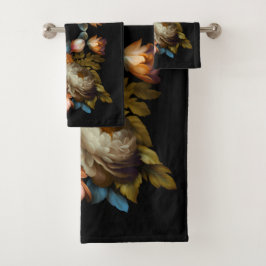 Romantische dramatische "Oude Wereld" Floral Bad Handdoek