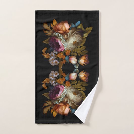 Romantische dramatische "Oude Wereld" Floral Bad Handdoek (Handdoek)