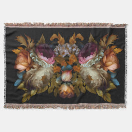 Romantische dramatische "Oude Wereld" Floral Deken