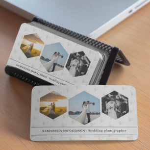 Romantische Drie Foto's Huwelijksfotografie Visitekaartje