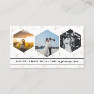 Romantische Drie Foto's Huwelijksfotografie Visitekaartje