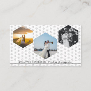 Romantische Drie Foto's Trouwfotografie Visitekaartje