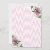 Romantische drie roze rozen bloemenfeest kaart (Achterkant)