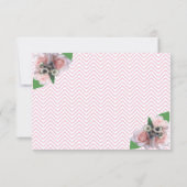 Romantische drie roze rozen floral chic RSVP Kaartje (Achterkant)