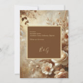 Romantische Dromerige Bloemen bruiloft Save the Da Kaart (Achterkant)