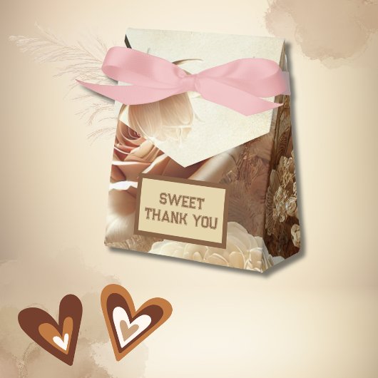 Romantische Dromerige Bloemen Huwelijk dank u Bedankdoosjes