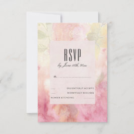Romantische Droom Bloem Bruiloft RSVP Kaartje