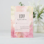 Romantische Droom Bloem Bruiloft RSVP Kaartje (Staand voorkant)
