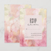 Romantische Droom Bloem Bruiloft RSVP Kaartje (Voorkant / Achterkant)