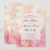 Romantische Droom Bloem Bruiloftsreceptie Kaart (Voorkant / Achterkant)