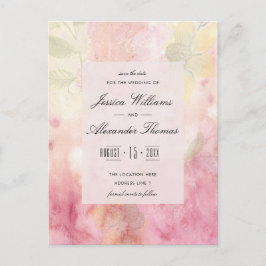 Romantische Droom Bloesem Bruiloft Save the Date Aankondigingskaart