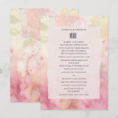 Romantische Droom Bloesem Bruiloftsmenu Menu (Voorkant / Achterkant)