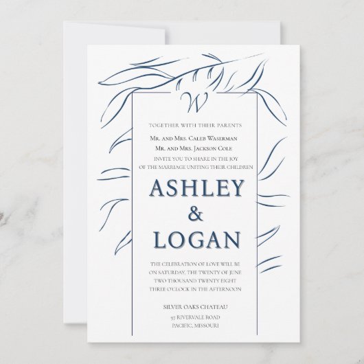 Romantische droom luifel bruiloft uitnodiging (Voorkant)