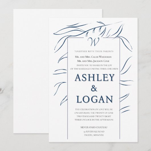 Romantische droom luifel bruiloft uitnodiging (Voorkant / Achterkant)