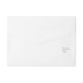 Romantische Duidelijke Stoffige Blauwe Kleur Bruil Adreslabel Wikkel (Achterkant)