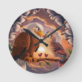 Romantische duif Sweet Tortelduifjes Decor voor th Ronde Klok