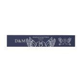 Romantische duiven bruiloft uitnodiging uitnodigingen wikkel (Vlak)