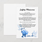 Romantische duiven en blauwe bloemen veiligheidsma informatiekaartje (Voorkant / Achterkant)