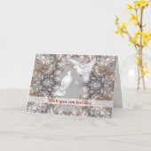 Romantische Duiven Verliefd Voor Trouwen - Jubileu Kaart (Gele Bloem)