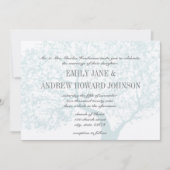 Romantische Dusty Aqua Blue Boho Woodland Tree Kaart (Voorkant)