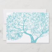 Romantische Dusty Aqua Blue Boho Woodland Tree Kaart (Achterkant)