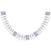 Romantische Dusty Blue & Lila Hortensia's Wedding Vlaggetjes (Alle)