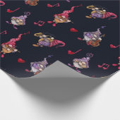 Romantische Dwergmuzikanten in Concert Cadeaupapier (Hoek)