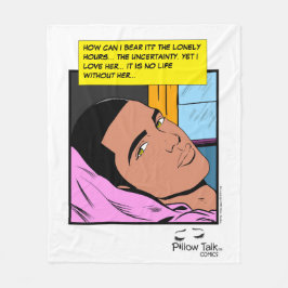 Romantische Echo's Eenzaam Hart Romance Stripboek Fleece Deken