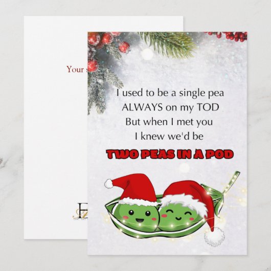 Romantische echtgenoot Vrolijk Kerst Wenskaart Feestdagenkaart (Voorkant / Achterkant)