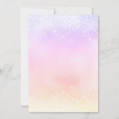 Romantische Eenvoudige Glitter Elegant Modern Wedd Kaart (Achterkant)