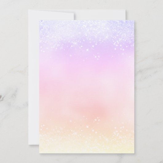 Romantische Eenvoudige Glitter Elegant Modern Wedd Kaart (Achterkant)