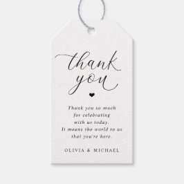 Romantische Eenvoudige Huwelijk Dank u Favoriet Ta Cadeaulabel