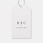 Romantische Eenvoudige Huwelijk Dank u Favoriet Ta Cadeaulabel (Achterkant)