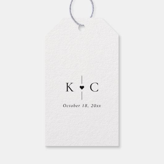 Romantische Eenvoudige Huwelijk Dank u Favoriet Ta Cadeaulabel (Achterkant)