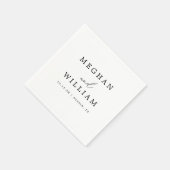 Romantische eenvoudige kalligrafie bruiloft servet (Hoek)