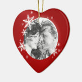 Romantische eerste kerstfoto ornament (Links)