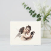 Romantische Eerste Kus Cupido en Psyche Briefkaart (Staand voorkant)