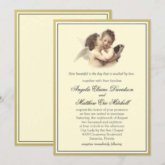  Romantische Eerste Kus Kaart (Voorkant / Achterkant)