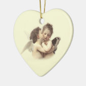  Romantische Eerste Kus Koppel Keepsake Keramisch Ornament (Links)