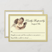  romantische eerste kus RSVP (Voorkant / Achterkant)