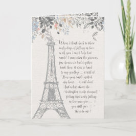 Romantische Eiffeltoren op Valentijnsdag Kaart