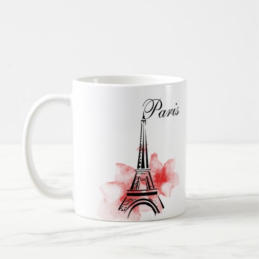 Romantische Eiffeltoren Parijs Koffiemok (Links)