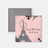Romantische  eiffeltoren Paris Bruiloft Magneet (Voorkant / Achterkant)