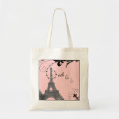 Romantische  eiffeltoren Paris Bruiloft Tote Bag (Voorkant)